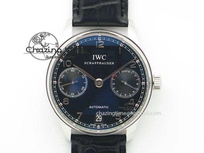MIROTIME 0507 Sustainable Portuguese IW5444 SS White Dial RG Numbers On Brown Leather Strap A 7256